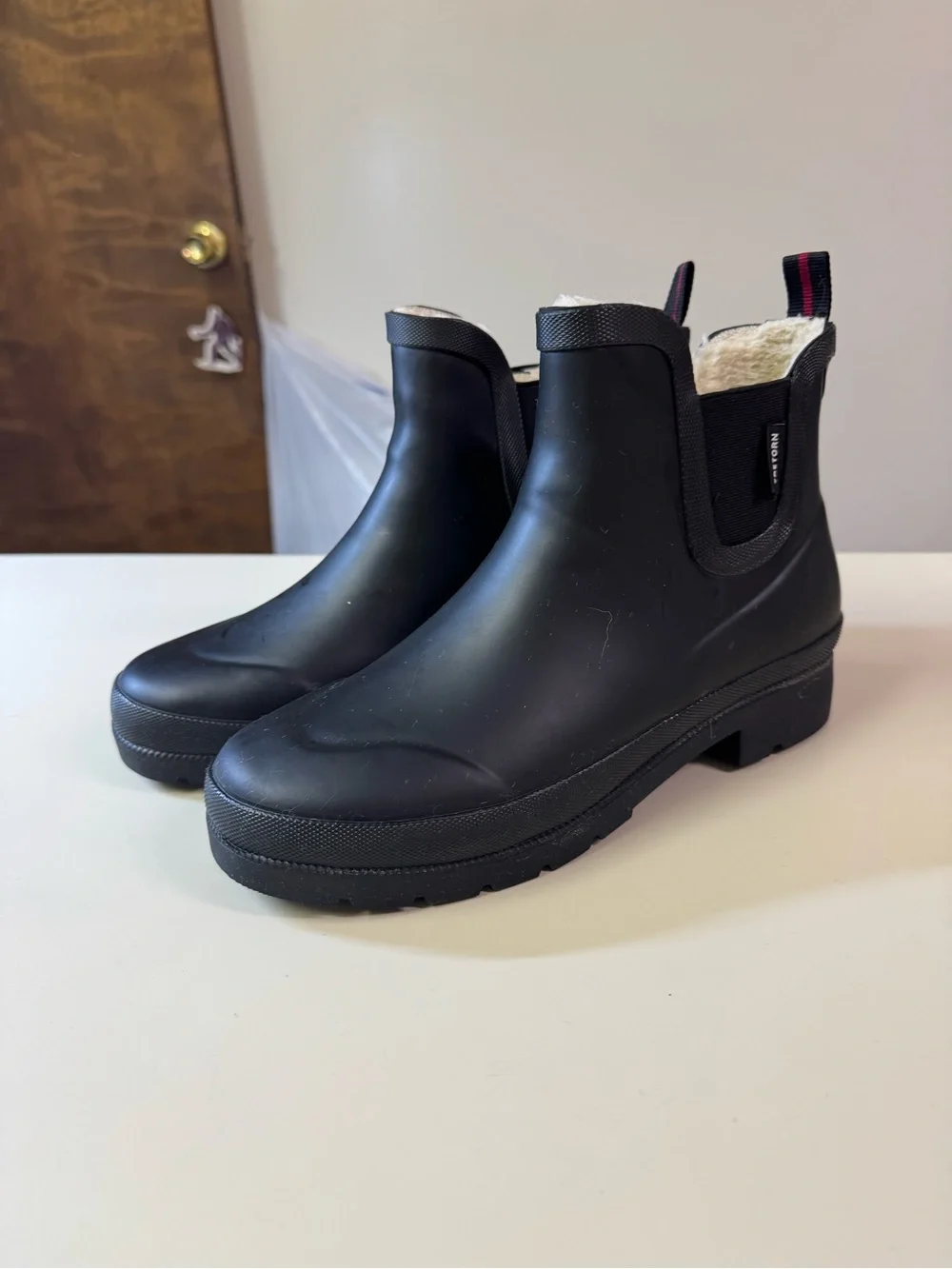 Tretorn Waterproof Black Chelsea Rain Ankle Boots